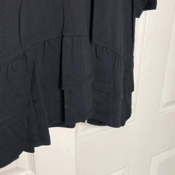 🌸NEW🌸 LOGO Black Ruffle Hem Tunic Top - Picture 2 of 8